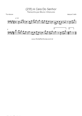 Harpa Cristã  score for Trombone