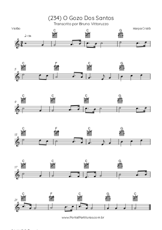 Harpa Cristã  score for Acoustic Guitar