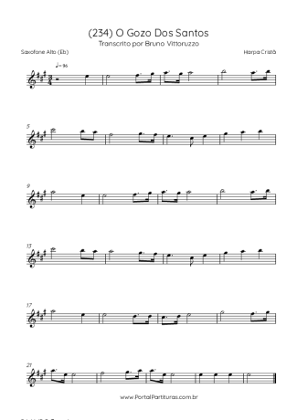 Harpa Cristã  score for Alto Saxophone