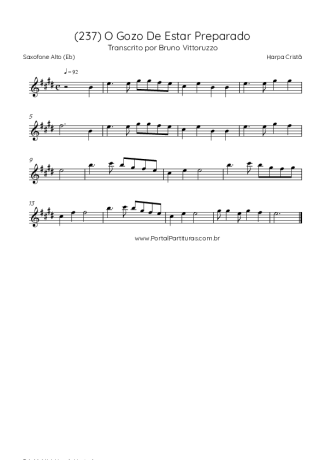 Harpa Cristã  score for Alto Saxophone