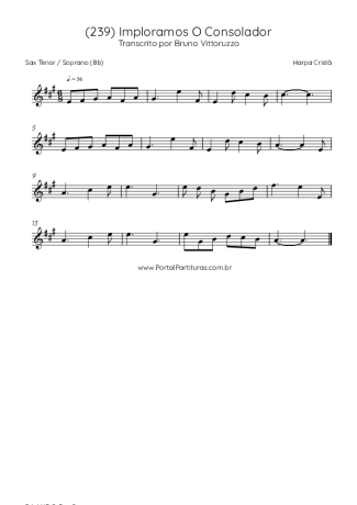 Harpa Cristã  score for Tenor Saxophone Soprano (Bb)