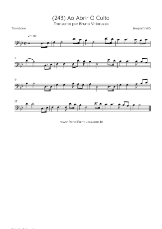 Harpa Cristã  score for Trombone