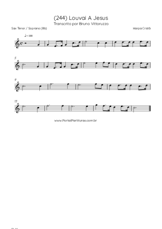 Harpa Cristã  score for Tenor Saxophone Soprano (Bb)