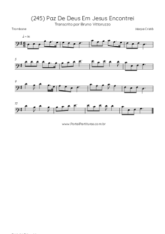 Harpa Cristã  score for Trombone