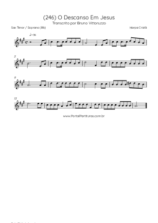 Harpa Cristã  score for Tenor Saxophone Soprano (Bb)