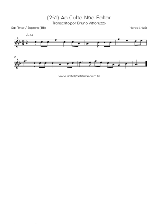 Harpa Cristã  score for Tenor Saxophone Soprano (Bb)