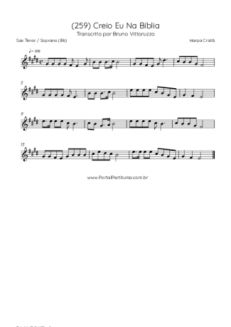 Harpa Cristã  score for Tenor Saxophone Soprano (Bb)