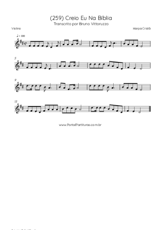 Harpa Cristã  score for Violin