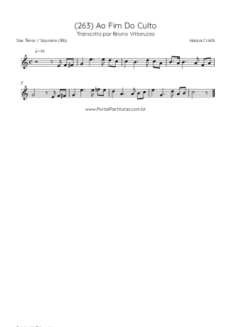 Harpa Cristã  score for Tenor Saxophone Soprano (Bb)