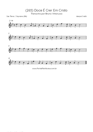 Harpa Cristã  score for Tenor Saxophone Soprano (Bb)