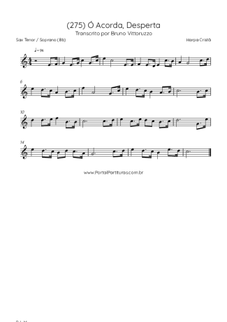 Harpa Cristã  score for Tenor Saxophone Soprano (Bb)