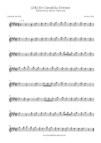 Harpa Cristã  score for Alto Saxophone