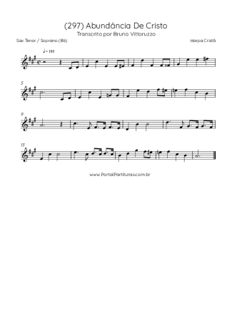 Harpa Cristã  score for Tenor Saxophone Soprano (Bb)