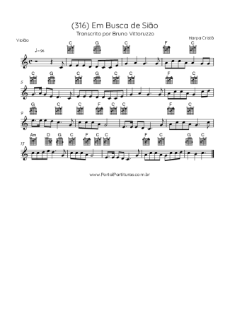 Harpa Cristã  score for Acoustic Guitar