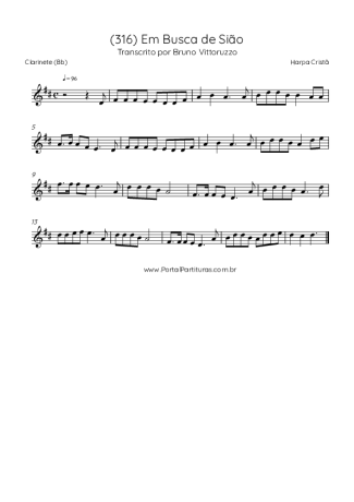 Harpa Cristã  score for Clarinet (Bb)