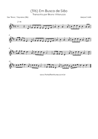 Harpa Cristã  score for Tenor Saxophone Soprano (Bb)