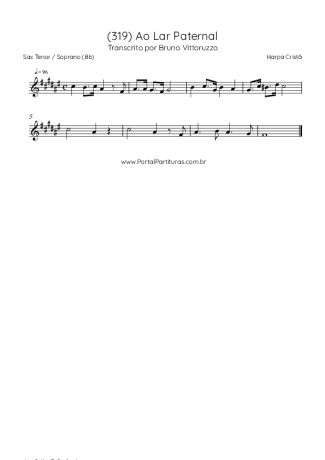 Harpa Cristã  score for Tenor Saxophone Soprano (Bb)