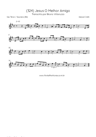 Harpa Cristã  score for Tenor Saxophone Soprano (Bb)