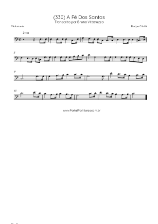 Harpa Cristã (330) A Fé Dos Santos score for Cello