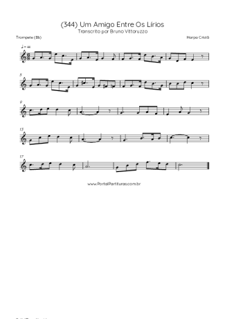 Harpa Cristã (344) Um Amigo Entre Os Lírios score for Trumpet