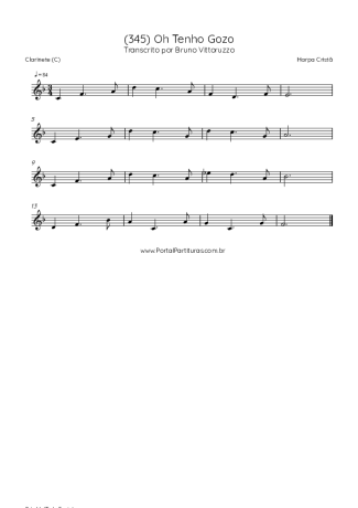 Harpa Cristã  score for Clarinet (C)