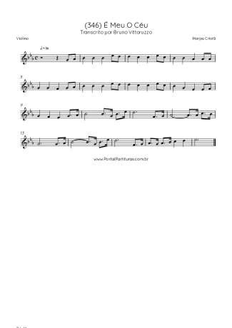 Harpa Cristã (346) É Meu O Céu score for Violin