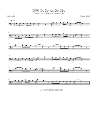 Harpa Cristã (349) Os Donos Do Céu score for Cello