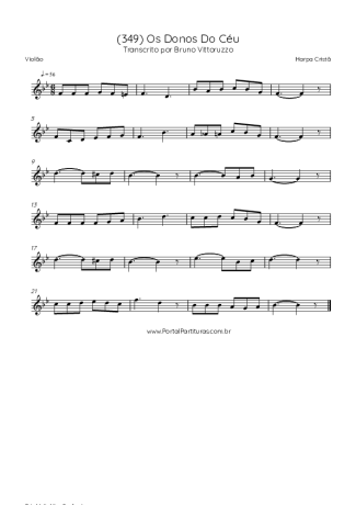 Harpa Cristã (349) Os Donos Do Céu score for Violin