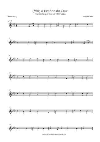 Harpa Cristã (350) A História Da Cruz score for Clarinet (C)