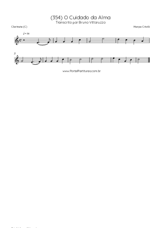 Harpa Cristã (354) O Cuidado Da Alma score for Clarinet (C)