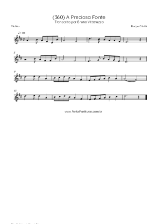 Harpa Cristã (360) A Preciosa Fonte score for Violin