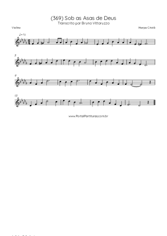 Harpa Cristã (369) Sob As Asas De Deus score for Violin