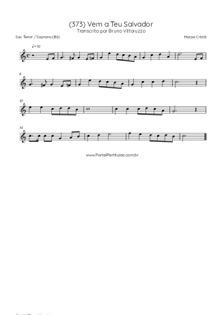 Harpa Cristã  score for Tenor Saxophone Soprano (Bb)