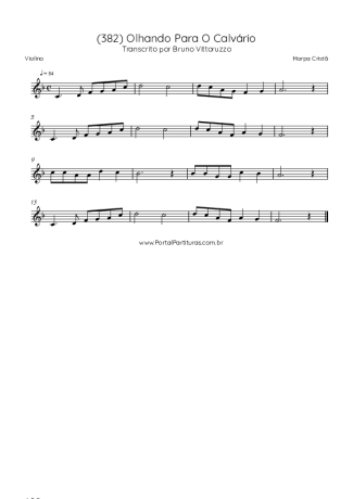 Harpa Cristã (382) Olhando Para O Calvário score for Violin