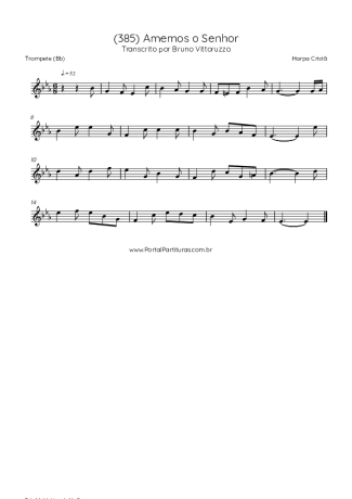 Harpa Cristã (385) Amemos O Senhor score for Trumpet
