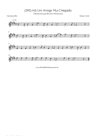 Harpa Cristã (393) Há Um Amigo Mui Chegado score for Clarinet (Bb)