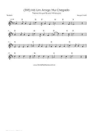 Harpa Cristã (393) Há Um Amigo Mui Chegado score for Keyboard