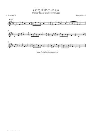 Harpa Cristã (337) Ó Bom Jesus score for Clarinet (C)