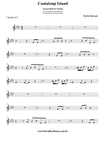 Herbie Hancock Cantaloup Island score for Clarinet (C)