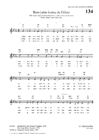 Hinário Para o Culto Cristão Bem Junto à Cruz De Cristo score for Keyboard