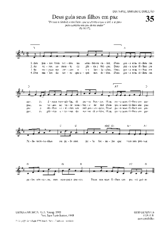 Hinário Para o Culto Cristão Deus Guia Seus Filhos Em Paz score for Keyboard