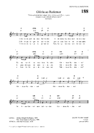 Hinário Para o Culto Cristão Glória Ao Redentor score for Keyboard