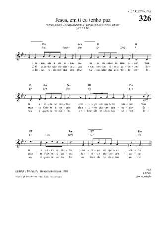 Hinário Para o Culto Cristão Jesus Em Ti Eu Tenho Paz score for Keyboard