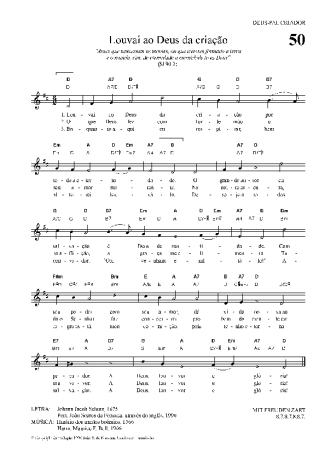 Hinário Para o Culto Cristão Louvai Ao Deus Da Criação score for Keyboard