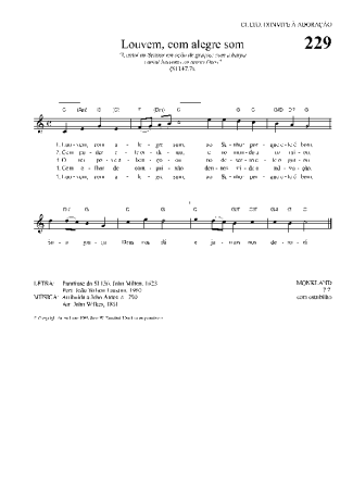 Hinário Para o Culto Cristão  score for Keyboard