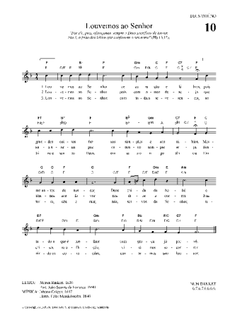 Hinário Para o Culto Cristão Louvemos Ao Senhor score for Keyboard