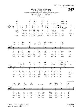 Hinário Para o Culto Cristão Meu Deus Proverá score for Keyboard