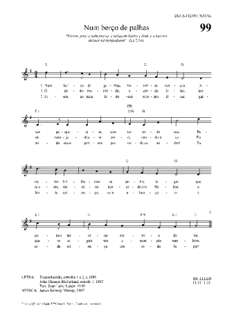 Hinário Para o Culto Cristão Num Berço De Palhas score for Keyboard