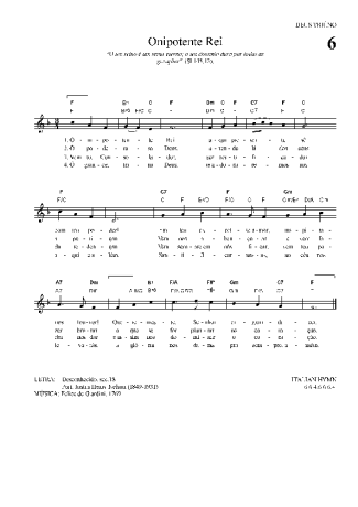 Hinário Para o Culto Cristão Onipotente Rei score for Keyboard