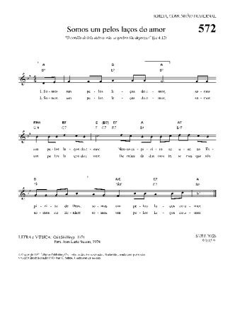 Hinário Para o Culto Cristão Somos Um Pelos Laços Do Amor score for Keyboard